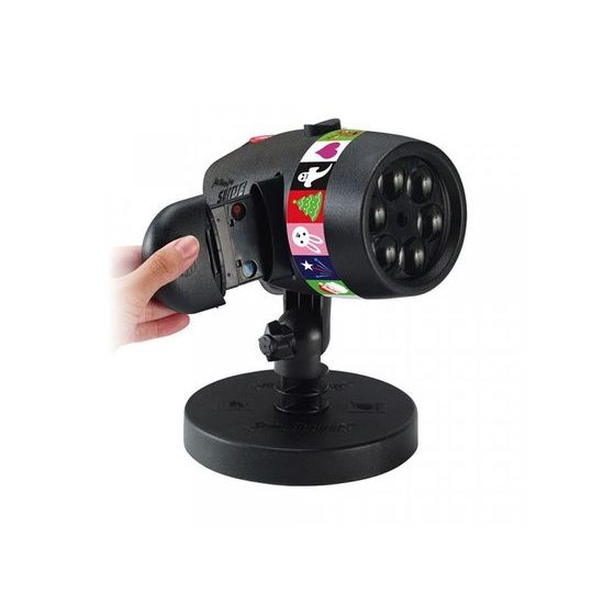 LED projektor s 12ti vyměnitelnými motivy