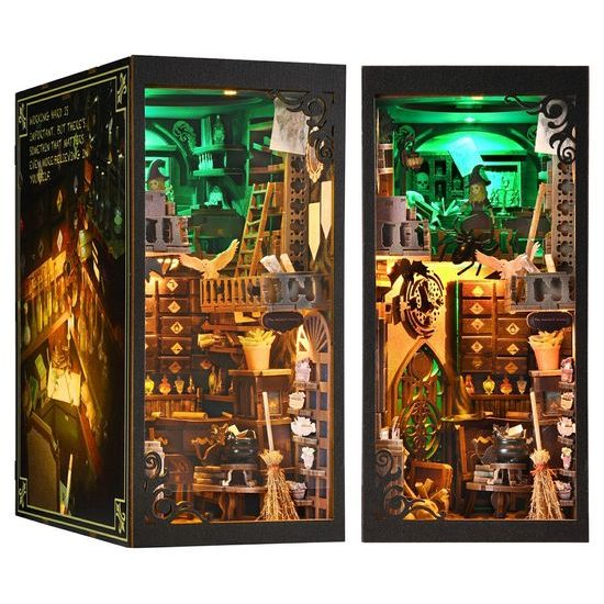 2Kids Toys 3D skládačka Zarážka na knihy Miniatura domečku Dům čarodějnice