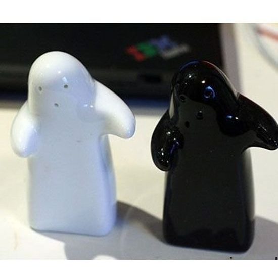 Set pepřenky a solničky z keramiky - Unimasa Ghosts