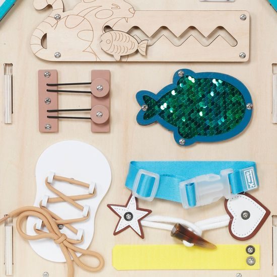 2Kids Toys Activity board Domeček tyrkysový