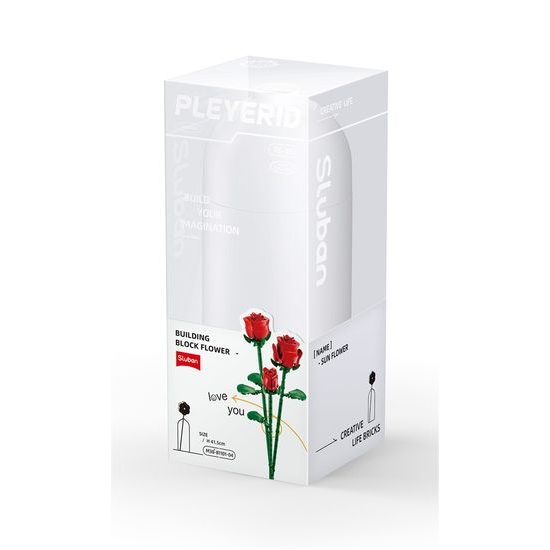 Sluban Flowers M38-B1101-04 Červená růže ve váze