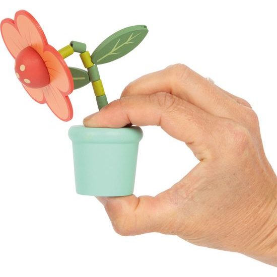 small foot Dřevěná mačkací figurka Tančící květiny 1 ks