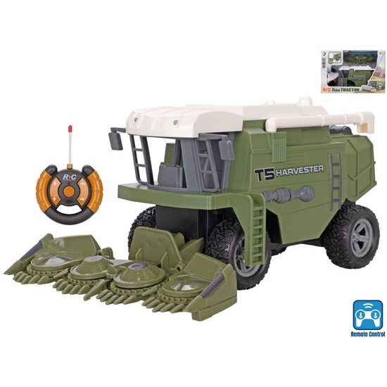 R/C kombajn 24cm na baterie 27MHz plná funkce s USB nabíjením se světlem v krabičce