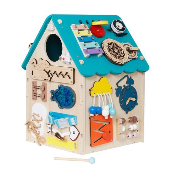 2Kids Toys Activity board Domeček tyrkysový