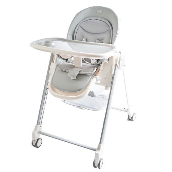 2Kids Toys Jídelní židlička s kolečky šedá