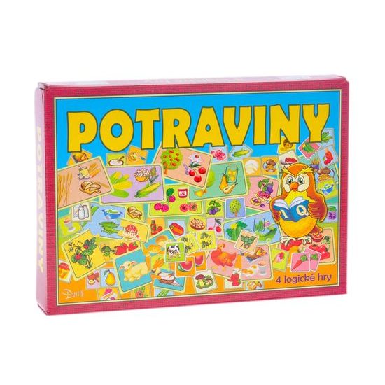 Společenská hra logická Potraviny v krabičce