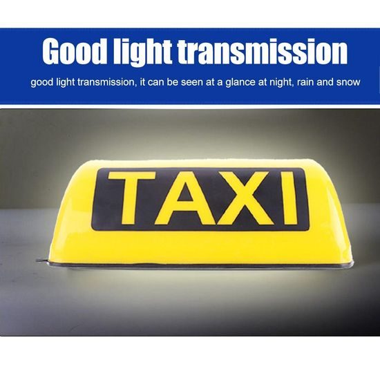 Taxi světlo na střechu auta s magnetem, 12V - 29x12,5x10,5 cm