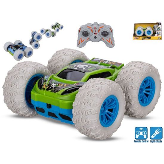 R/C auto akrobatické 360° 15,5cm 2,4GHz plná funkce na baterie se světlem v krabičce