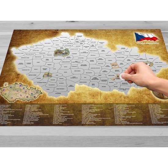 Stírací mapa Česká republika