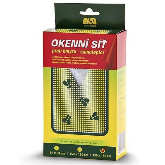Okenní síť proti hmyzu 150x180cm bílá