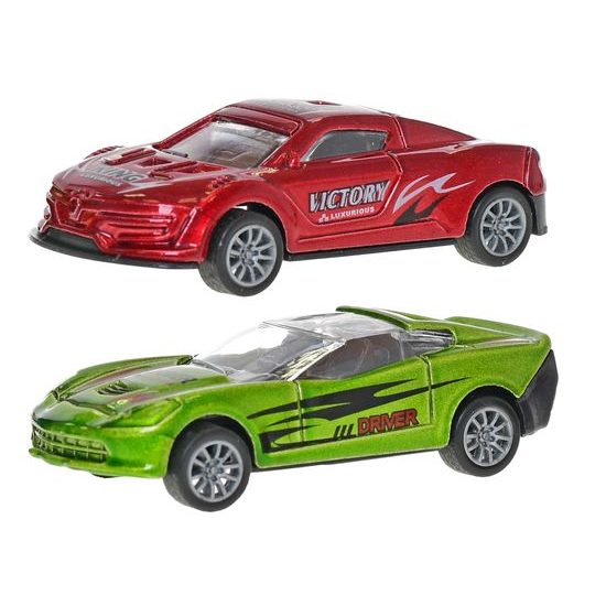 Auto sportovní 8cm kov na zpětný chod 6druhů 12ks v DBX