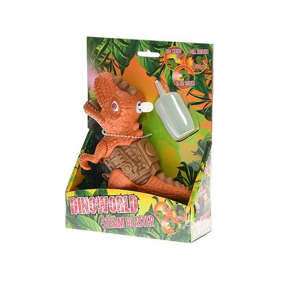 Dinoworld dinosaurus 17cm na baterie se světlem a zvukem vytvářející páru