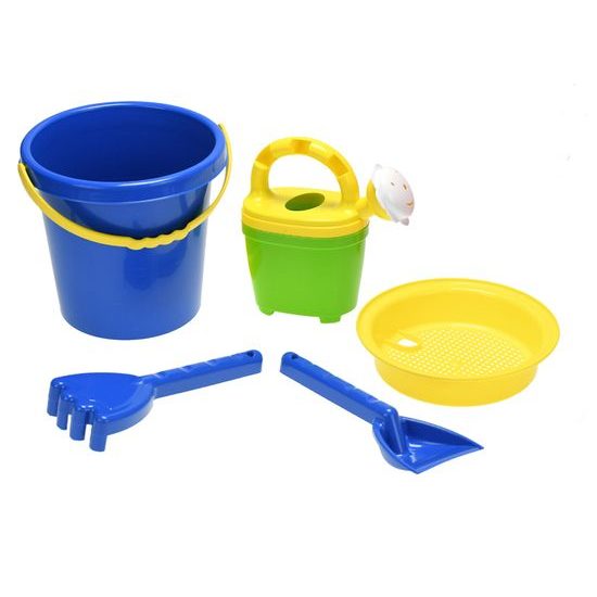 Sada na písek 17cm 4ks s konvičkou 16cm 2barvy 10m+ v síťce