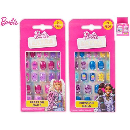 Barbie - sada nalepovacích nehtů 2druhy v krabičce 24ks v DBX