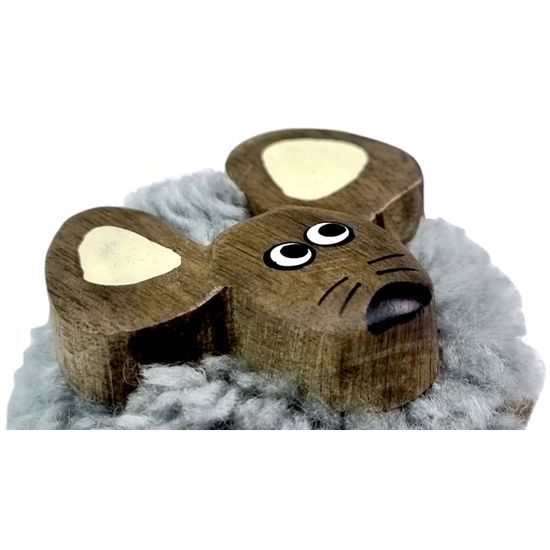 2Kids Toys Dřevěná magnetka velká pompon Myš