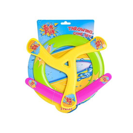 Sun Fun frisbee set 3ks na kartě