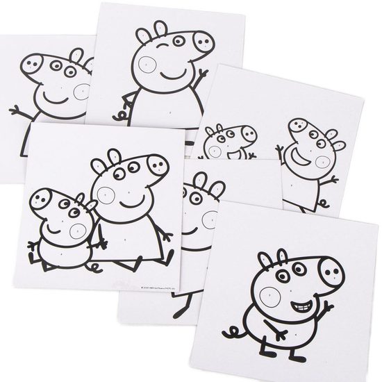 Omalovánková sada s čísly Peppa Pig