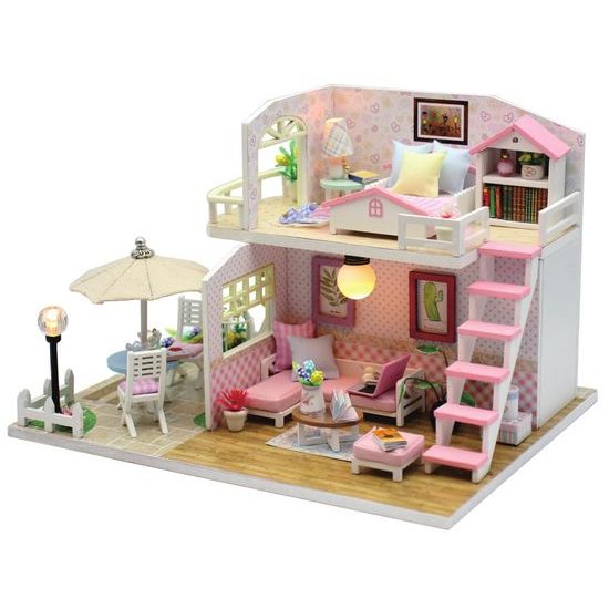 2Kids Toys miniatura domečku Růžový dům