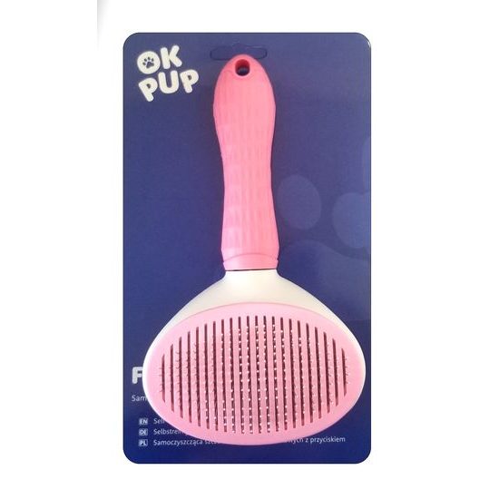 OKPup Kartáč vyčesávací na srst 19x10cm mix barev Fluff Care 2