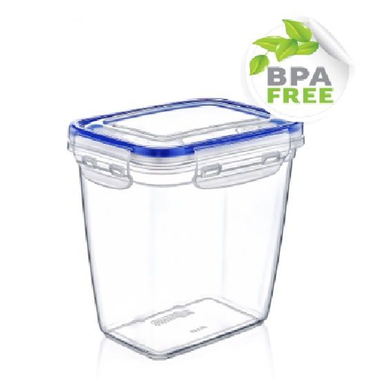 DUNYA Obdélníková, hluboká dóza s klipem 2100 ml