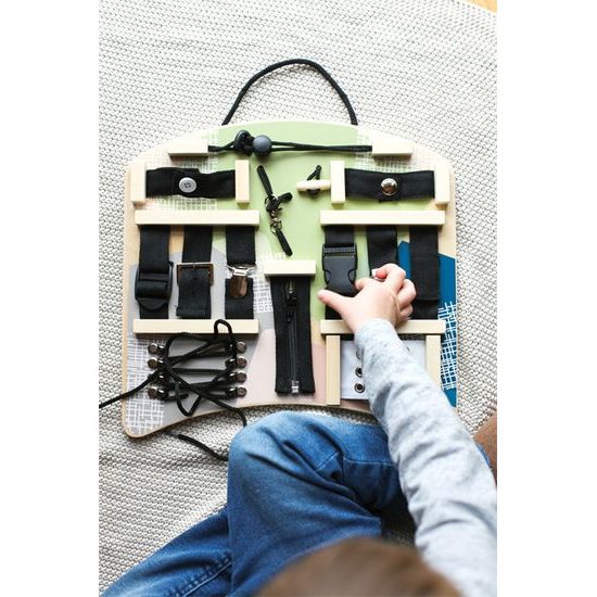 small foot Motorická deska se spojovacími a vázacími prvky