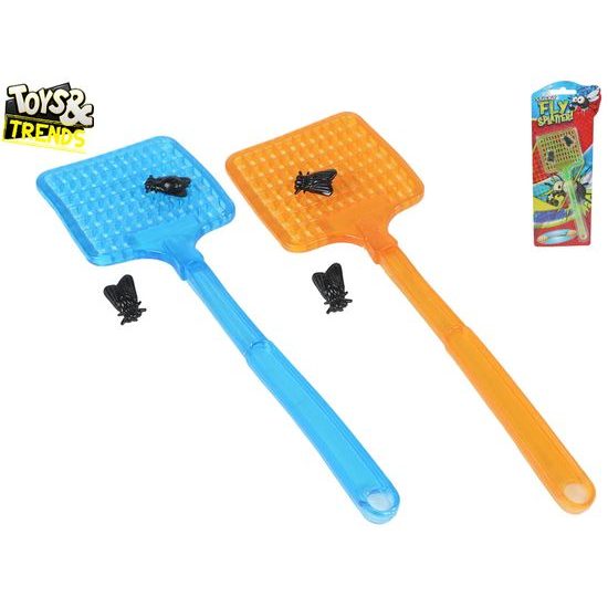 Toys&Trends plácačka na mouchy 24cm strečová s lepivými mouchami 2ks 3barvy na kartě