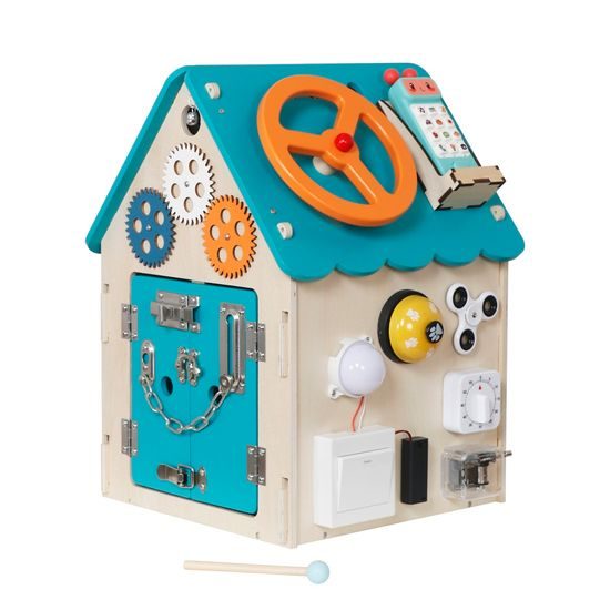 2Kids Toys Activity board Domeček tyrkysový