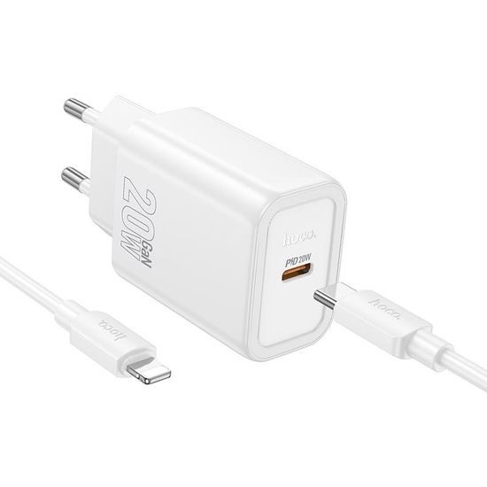 Gentle PD20W jednoportová nabíječka Type-C to Lightning BÍLÝ