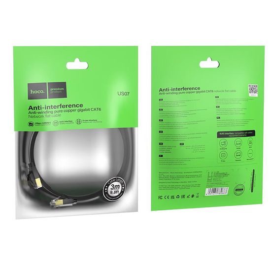 Plochý síťový kabel CAT6 3m