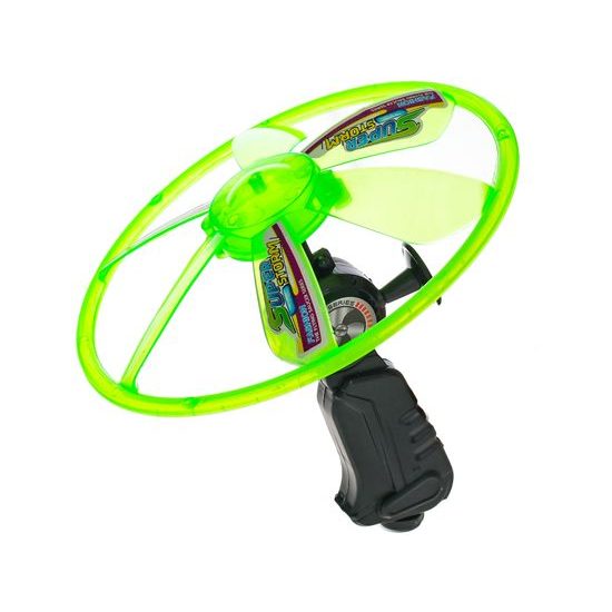 Gametime létající disk 15cm se šňůrkou po natažení létající 2barvy na kartě