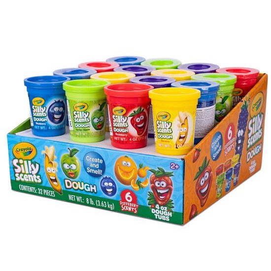 Crayola hmota tvarovací 113g vonící v kelímku 5druhů 24m+ 32ks v CDU