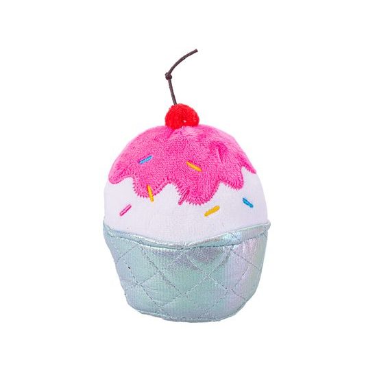 Fluffy Menu zmrzlina/cupcake plyšový 16/12cm 2druhy 6barev 0m+ 12ks in PDQ