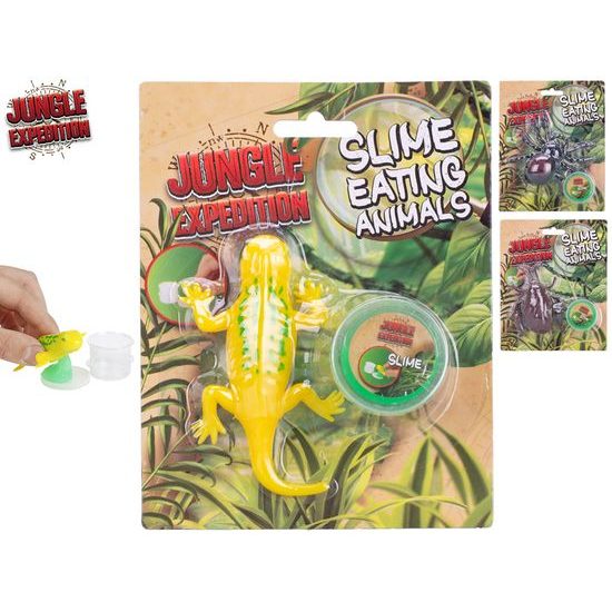 Jungle Expedition sliz se zvířetem 10cm 3druhy na kartě