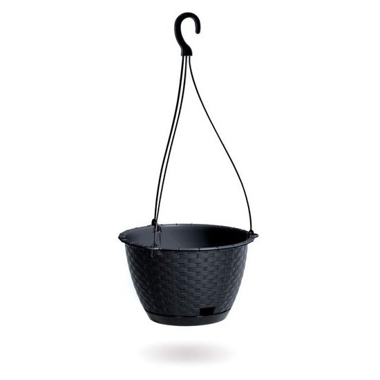 Květináč závěsný RATOLLA ROUND W antracit 21,5cm