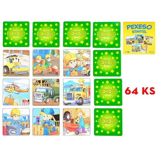Pexeso Stavitel 64ks v krabičce