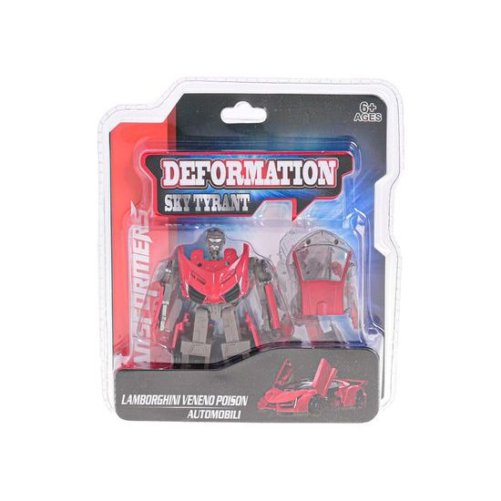 Auto/robot 8,5cm kov volný chod v blistru 4barvy 8ks v DBX