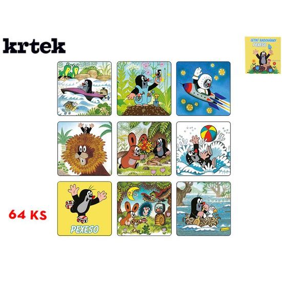 Krtek pexeso letní radovánky 64ks v krabičce
