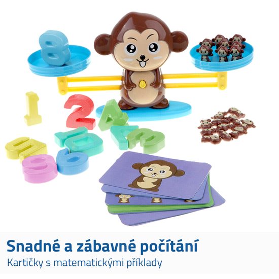 Vzdělávací opička - Opičí váha s čísly