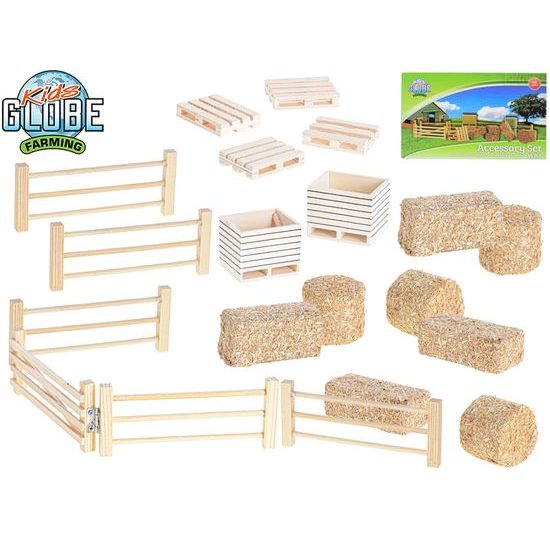 Kids Globe Farming sada doplňků k farmě 1:32 19ks v krabičce