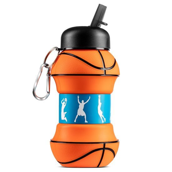 Skládací silikonová láhev - Basketbal