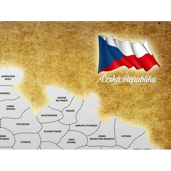Stírací mapa Česká republika