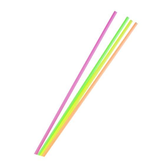 Plastová brčka znovupoužitelná Jumbo 250x8mm 150ks Neon