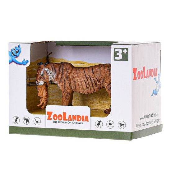 Zoolandia tygřice s mládětem 15cm v krabičce