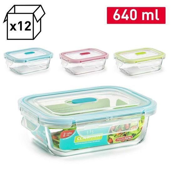 PF Skleněná dóza na potraviny CLICK 640ml