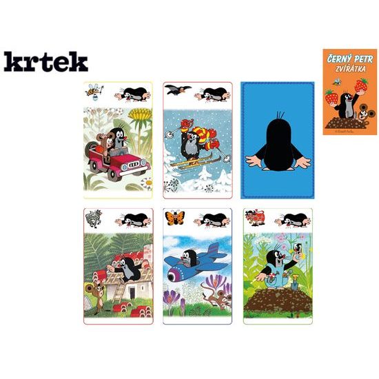 Krtek Černý Petr zvířátka v krabičce