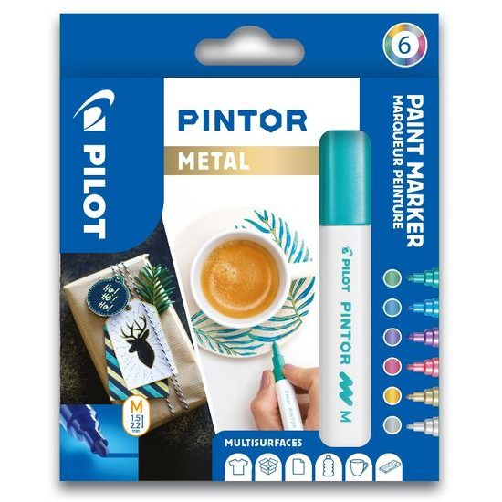 Značkovače PILOT PINTOR METAL 0,7 mm, 6 ks