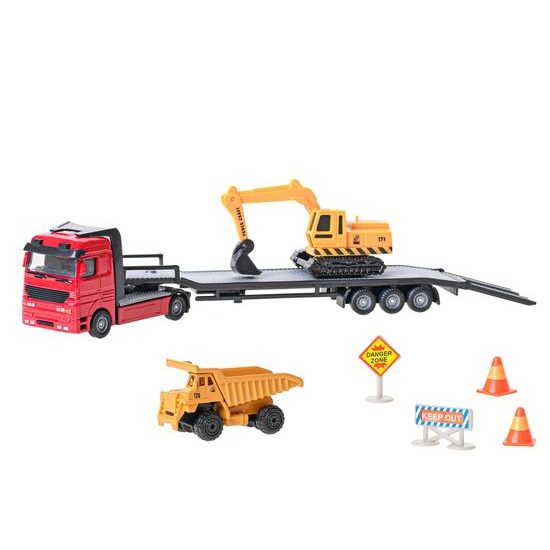 2-Play Traffic nakladač kov 25cm se stavebním autem volný chod v krabičce
