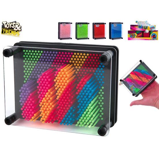 Toys&Trends Pin it! ve tvaru obdélníku 12,5x9,5cm 3D otisky 5barev 12ks v DBX