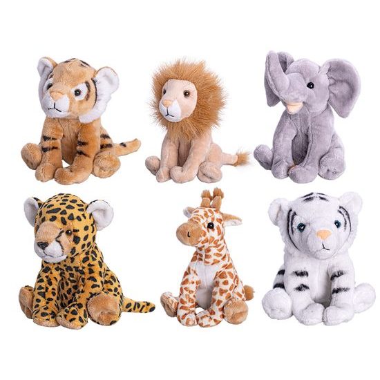 Zvířátko safari plyšové 15cm sedící 6druhů