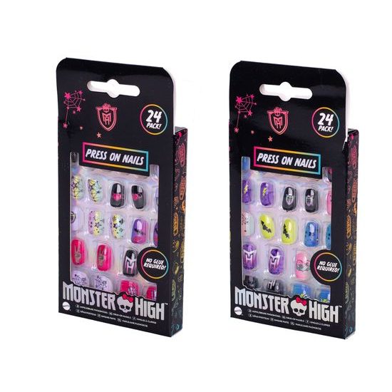 Monster High sada nalepovacích nehtů 2druhy v krabičce 24ks v DBX